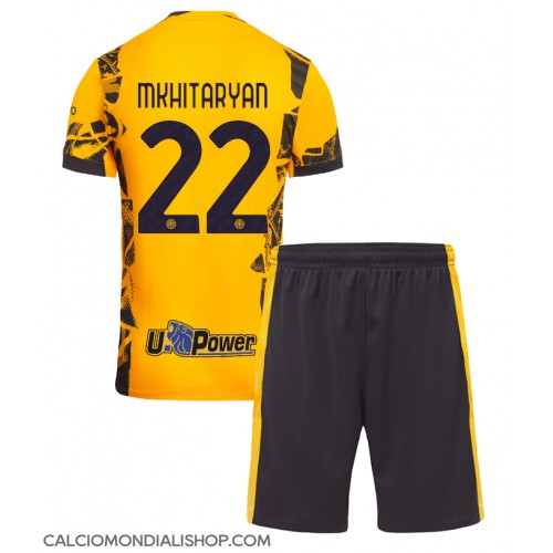 Maglie da calcio Inter Milan Henrikh Mkhitaryan #22 Terza Maglia Bambino 2024-25 Manica Corta (+ Pantaloni corti)